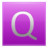 Letter Q pink Icon